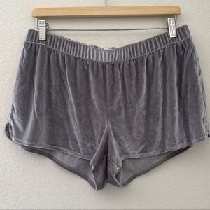 Madewell Gray Velvet Pajama Shorts